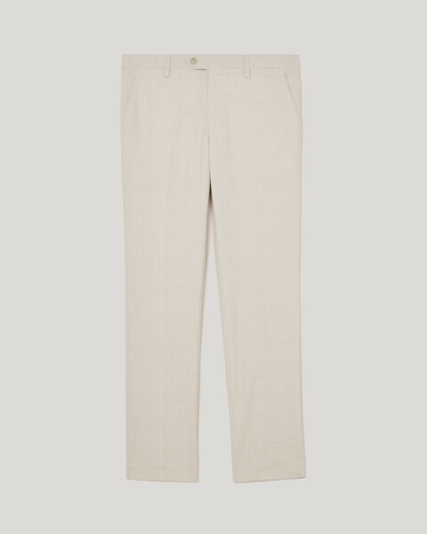 Prince of Wales Check Tailored Suit Pant, Natural Check, hi-res